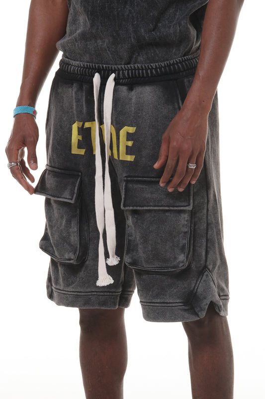 Short oversize gris chiné