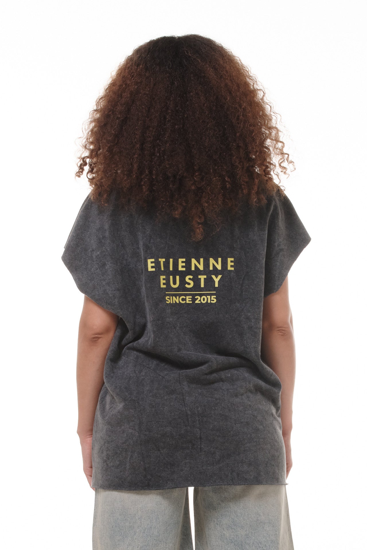 T-shirt oversize gris chiné