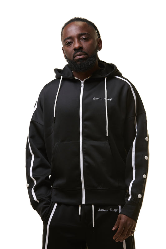 Veste à capuche zippée noir