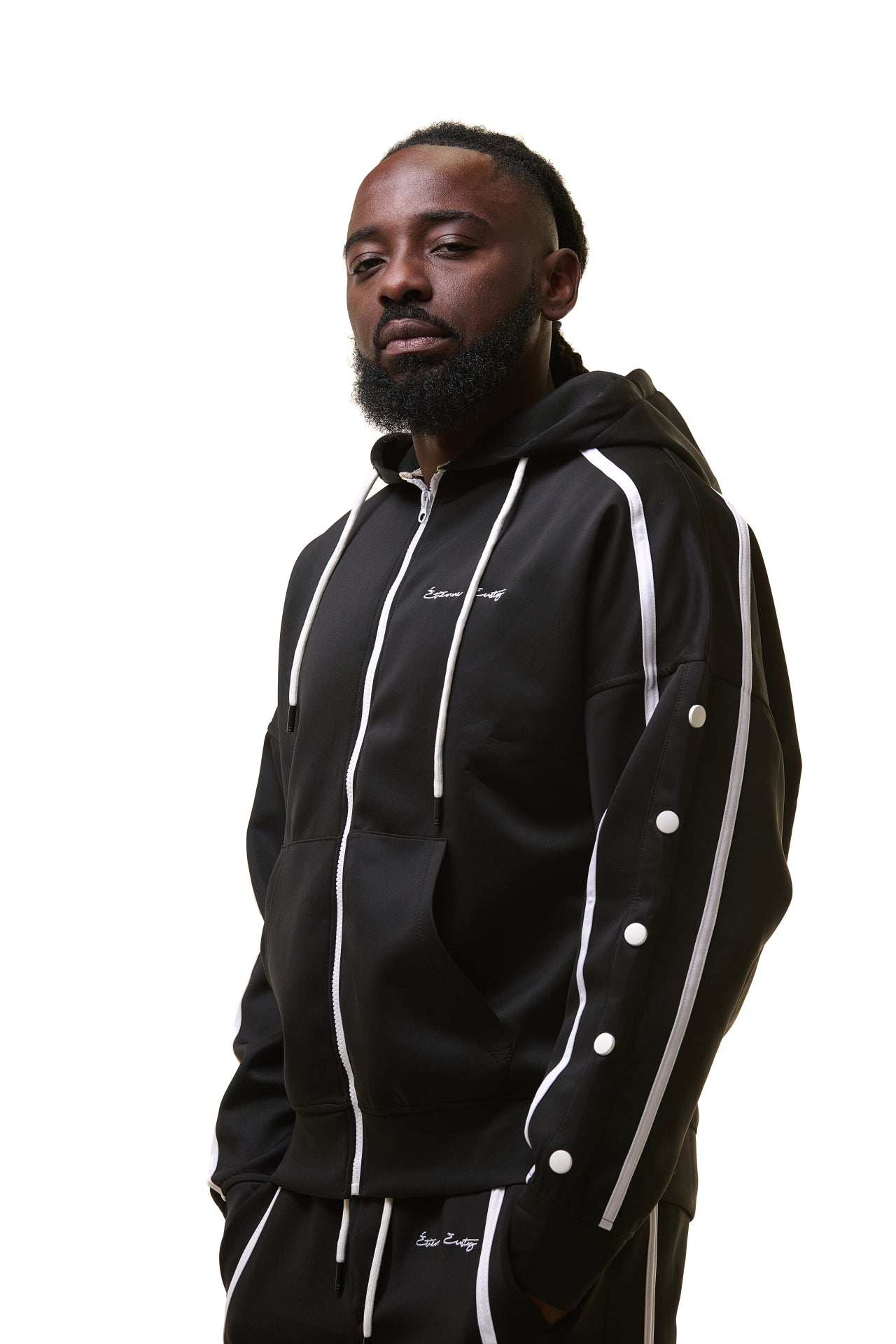 Veste à capuche zippée noir