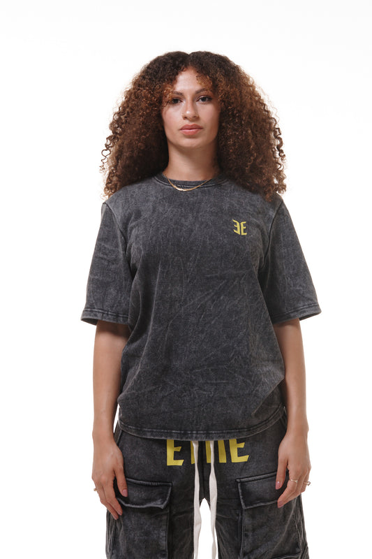 T-shirt oversize gris chiné