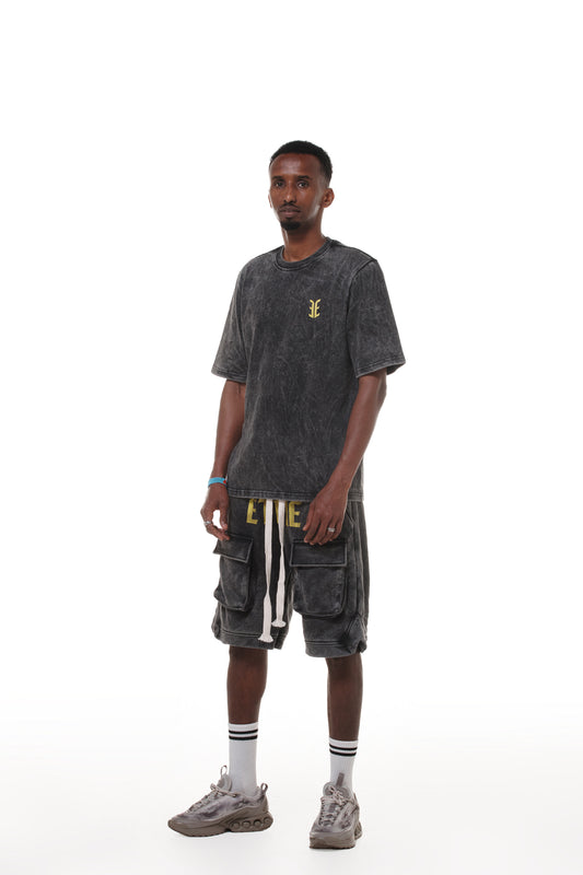 T-shirt oversize gris chiné