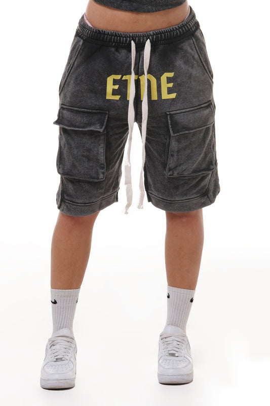 Short oversize gris chiné