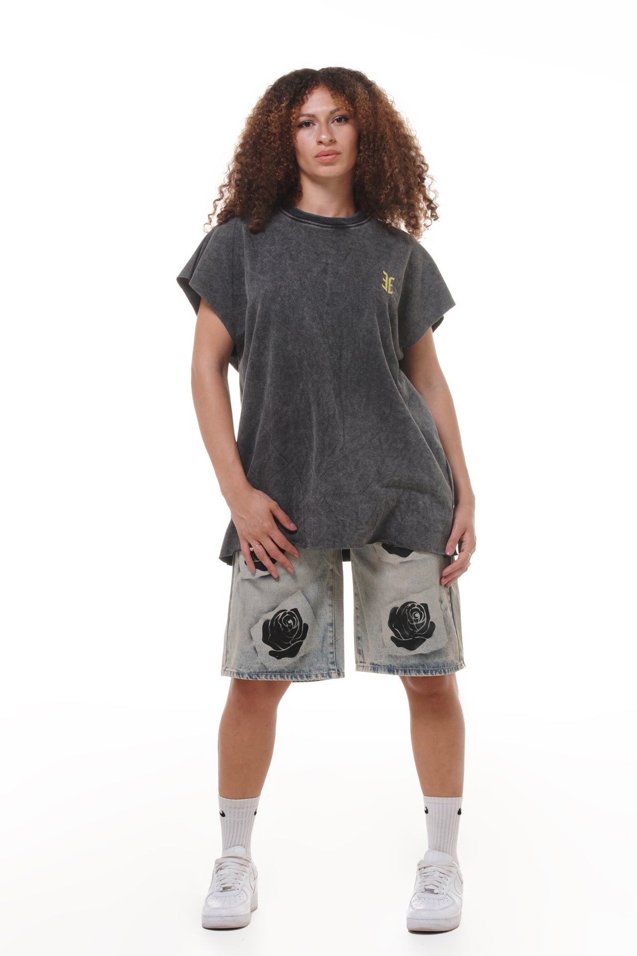 T-shirt sans manche gris chiné