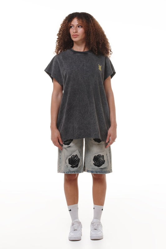 T-shirt sans manche gris chiné